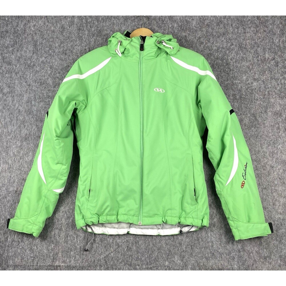 Marker Women's Ski Jacket Green Evolution Thinsulate Dermizar Full Zip Size 6